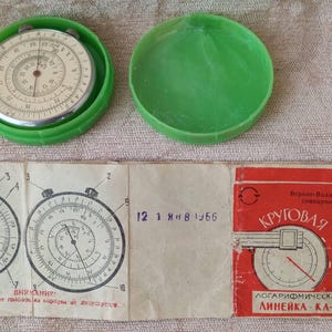 Logarithmisches Lineal, kreisförmig KL-1. 1966. Hergestellt in der UdSSR