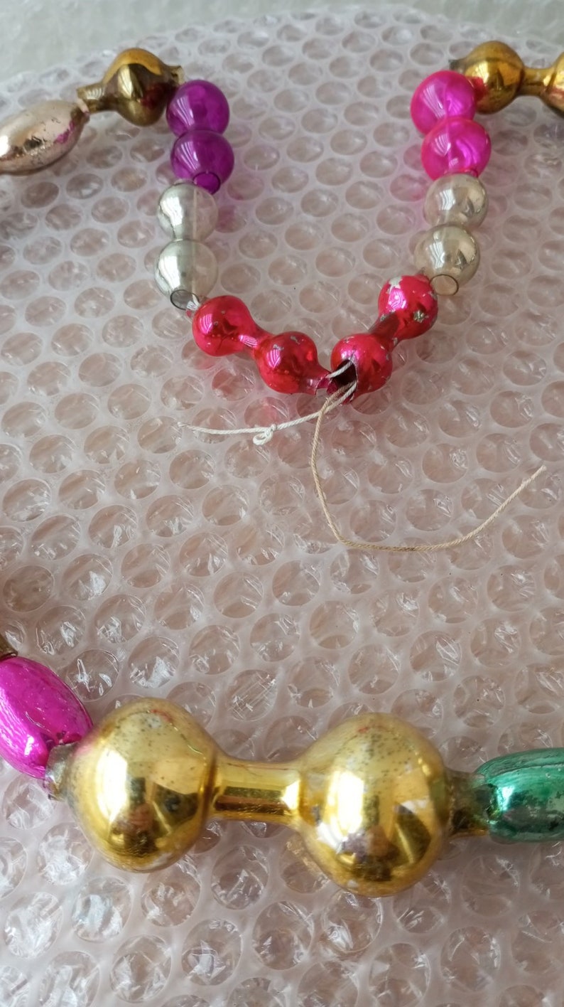 Christmas Rare Decorations Glass Christmas Tree Beads for Garland Pink