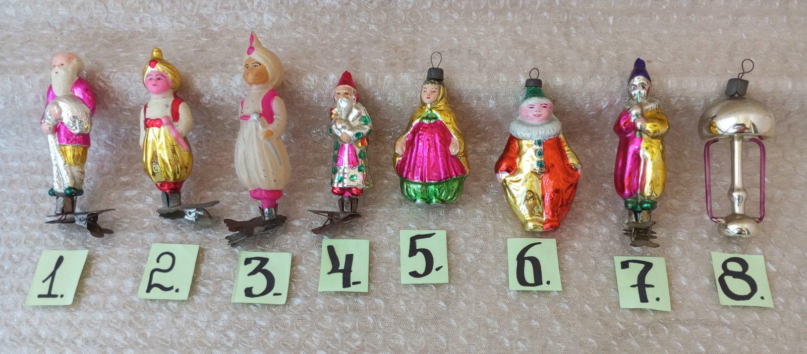 イエロー&シルバー ソビエト ミニガラスオーナメント ヴィンテージ