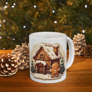 Tazza festiva con omino di pan di zenzero di Natale/stoviglie per le vacanze di Natale