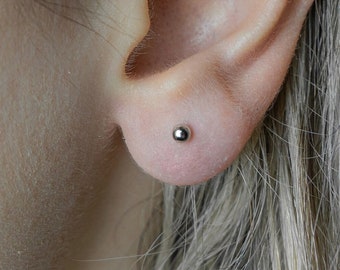 Sterling Silver Ball Stud Earrings in 4mm 6mm 8mm 10mm