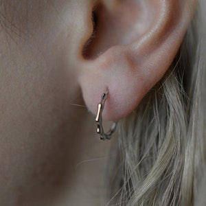Dainty Sterling Silver Hoop Earrings: High Polished Lever Back