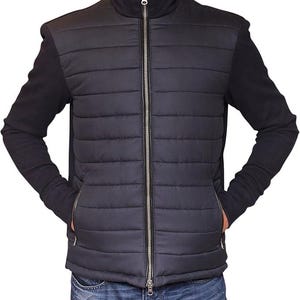 Chaqueta acolchada de forro polar para hombre: abrigo de invierno estilo James Bond Spectre hecho a mano