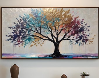 Colorful Tree of Life Art: Abstract Nature Print (Digital Download)