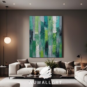 Abstract Green Geometric Art Print: Modern Home Decor (digital Download ...