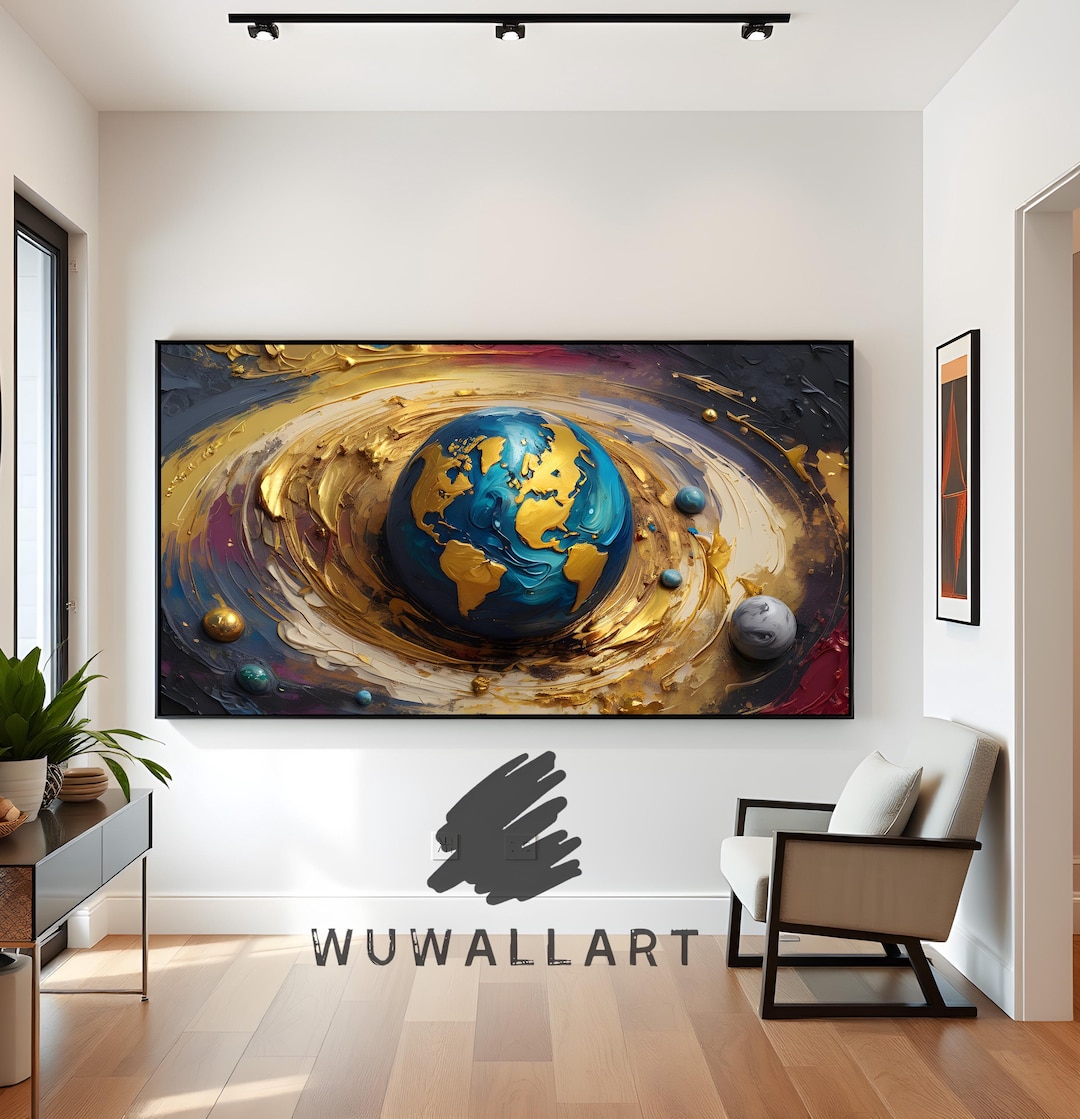 Abstract Earth Art Print: Cosmic Galaxy Wall Decor (digital Download ...