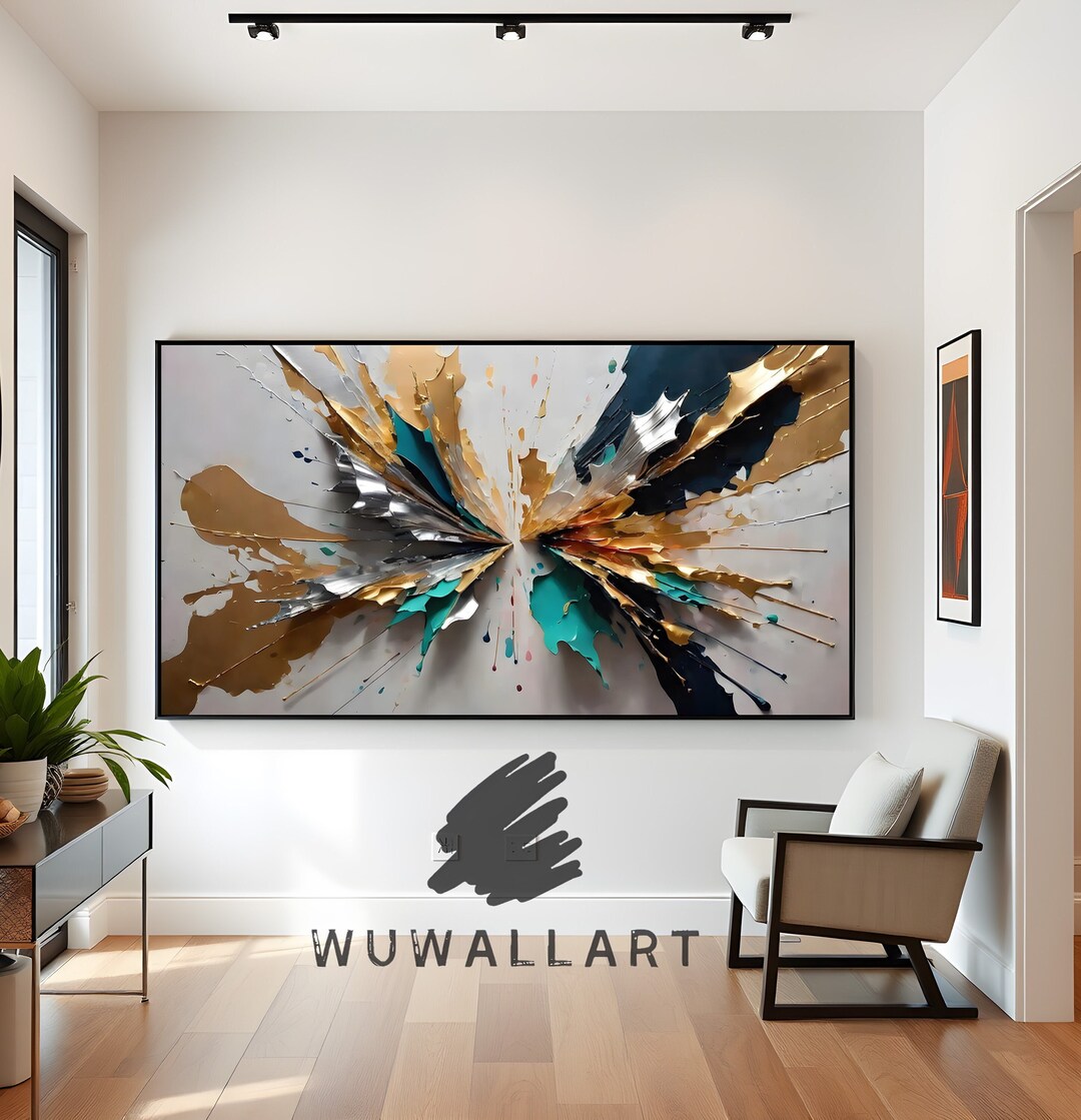 Vibrant Abstract Explosion Digital Art Download Modern Wall Decor, High ...