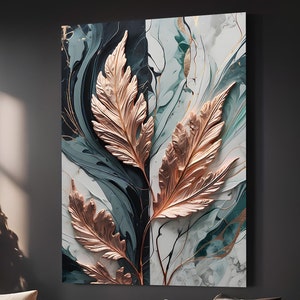 Luxurious Abstract Art With Gold Leaf Design, Ideal for Home Decor Abstract Printable Wall Art, Painting Digital Print, Digital Download