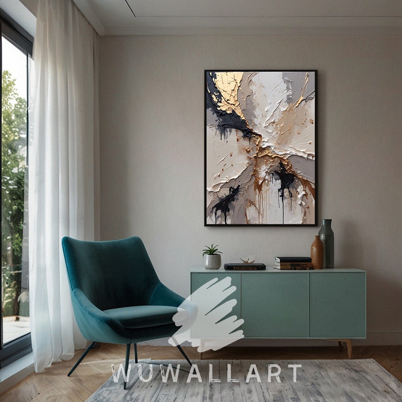 Picture of Elegant Abstract Textured Art Download, Neutral Tones Digital Painting ...