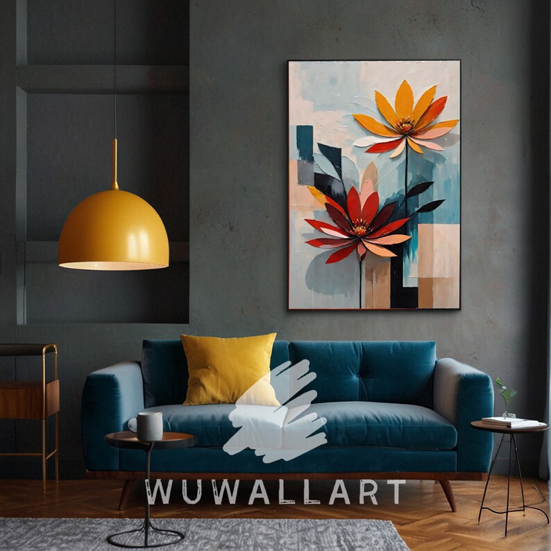 Stunning Bold Geometric Art For Small Apartments image