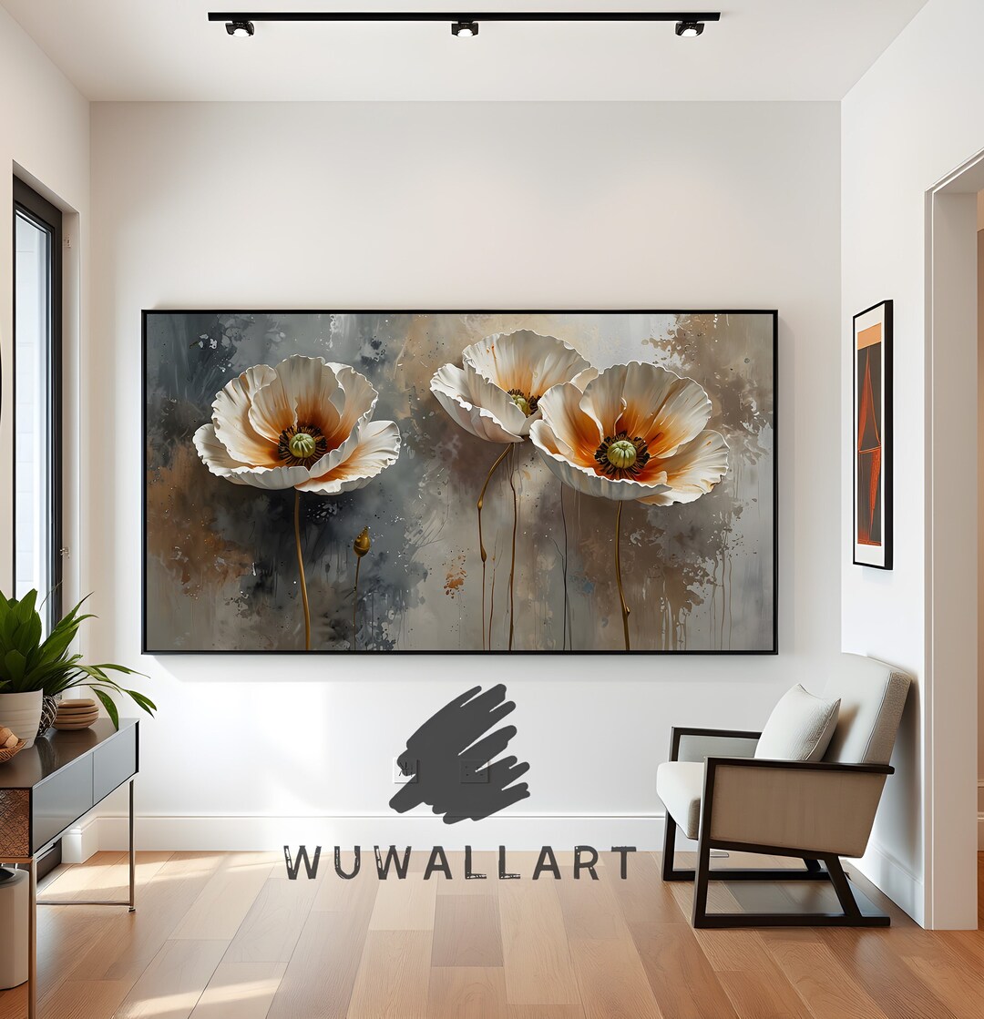 Poppies Abstract Print: Modern Floral Wall Art (digital Download) - Etsy