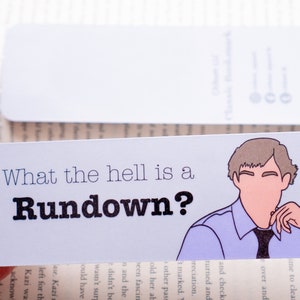 What The Hell Is A Rundown? Jim Inspired Bookmark | Laminated | Book Accessories | Book Lover/ Fans of The Office TV Show Gift Idea