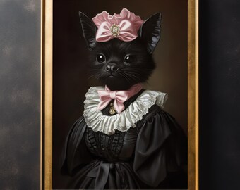 Victoriaanse gotische vleermuiskunstprint: Dark Academia Halloween-decor
