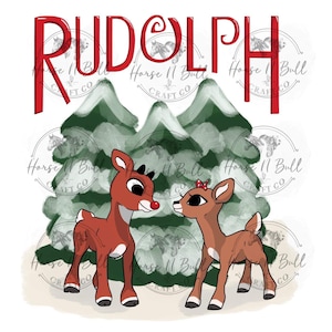 Vintage Rudolph PNG