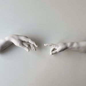 Creation of Adam Wall Sculpture, 22 cm/8.6 in, God's Hand Wall Decor, Sculpture Wall Art