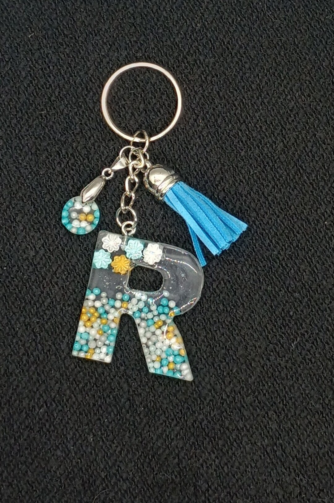 Sprinkles and Snowflake Letter R Keychain - Etsy