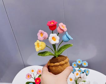 Handmade Crochet Flower Pot Decor
