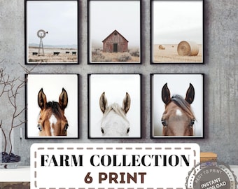 Farmhouse Animal Prints Bundle – Rustic Cottage Core Wall Art (Digital Download)