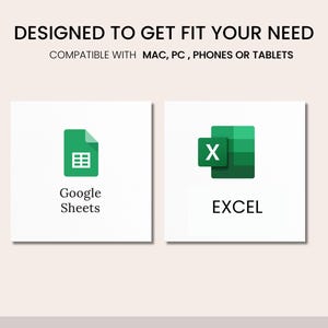 May include: Two icons representing spreadsheet software. The left icon is green and shows a spreadsheet with the text "Google Sheets". The right icon is green and shows a spreadsheet with the letter "X" and the text "EXCEL".