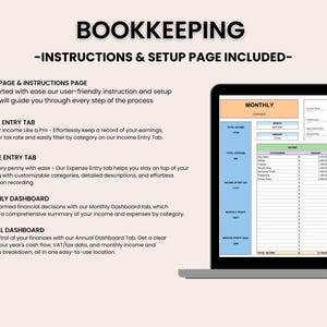 Bookkeeping Template for Small Business Easy Income Tracker | Expense Tracker | Accounting Spreadsheet for Google Sheets