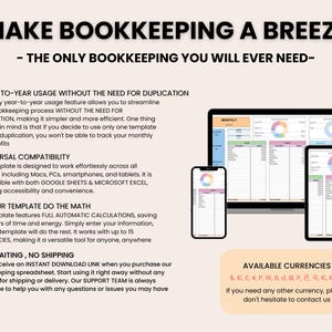 Bookkeeping Template for Small Business Easy Income Tracker | Expense Tracker | Accounting Spreadsheet for Google Sheets