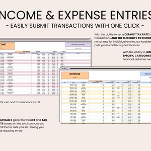 Bookkeeping Template for Small Business Easy Income Tracker | Expense Tracker | Accounting Spreadsheet for Google Sheets