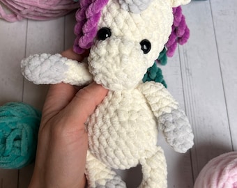 No-sew unicorn crochet pattern, unicorn Amigurumi pattern, unicorn plushie pattern, no-sew crochet pattern, quick unicorn crochet pattern
