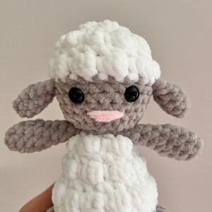 No sew crochet lamb pattern, farm crochet pattern, sheep crochet pattern, Easter lamb, crochet amigurumi pattern, image 5