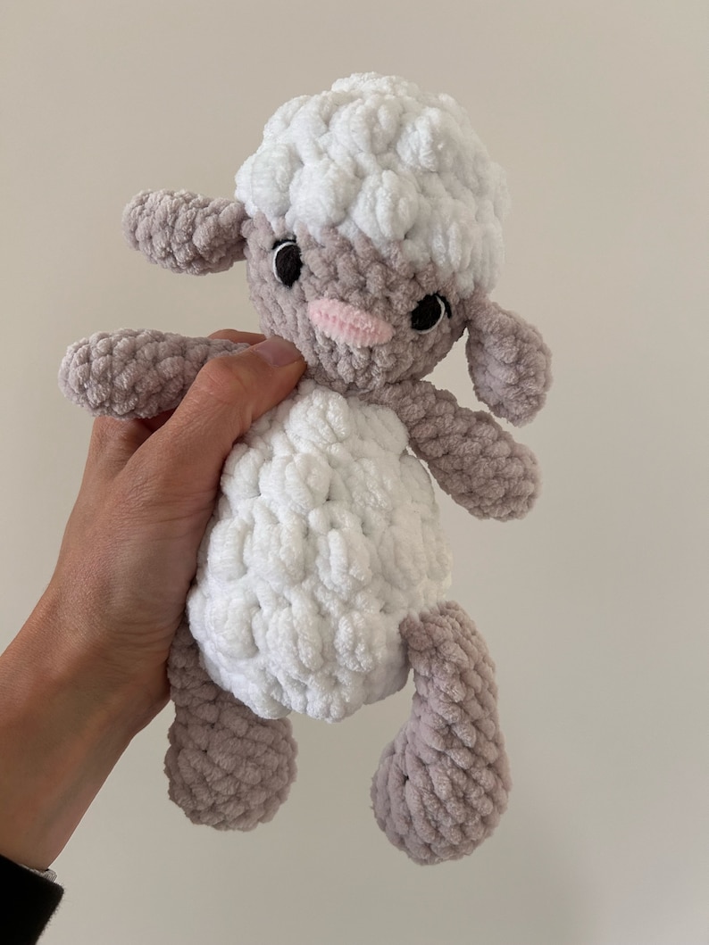 No sew crochet lamb pattern, farm crochet pattern, sheep crochet pattern, Easter lamb, crochet amigurumi pattern, image 10