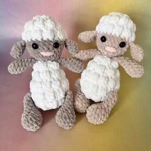 No sew crochet lamb pattern, farm crochet pattern, sheep crochet pattern, Easter lamb, crochet amigurumi pattern, image 3