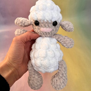 No sew crochet lamb pattern, farm crochet pattern, sheep crochet pattern, Easter lamb, crochet amigurumi pattern, image 9