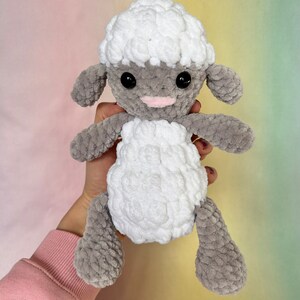 No sew crochet lamb pattern, farm crochet pattern, sheep crochet pattern, Easter lamb, crochet amigurumi pattern, image 8