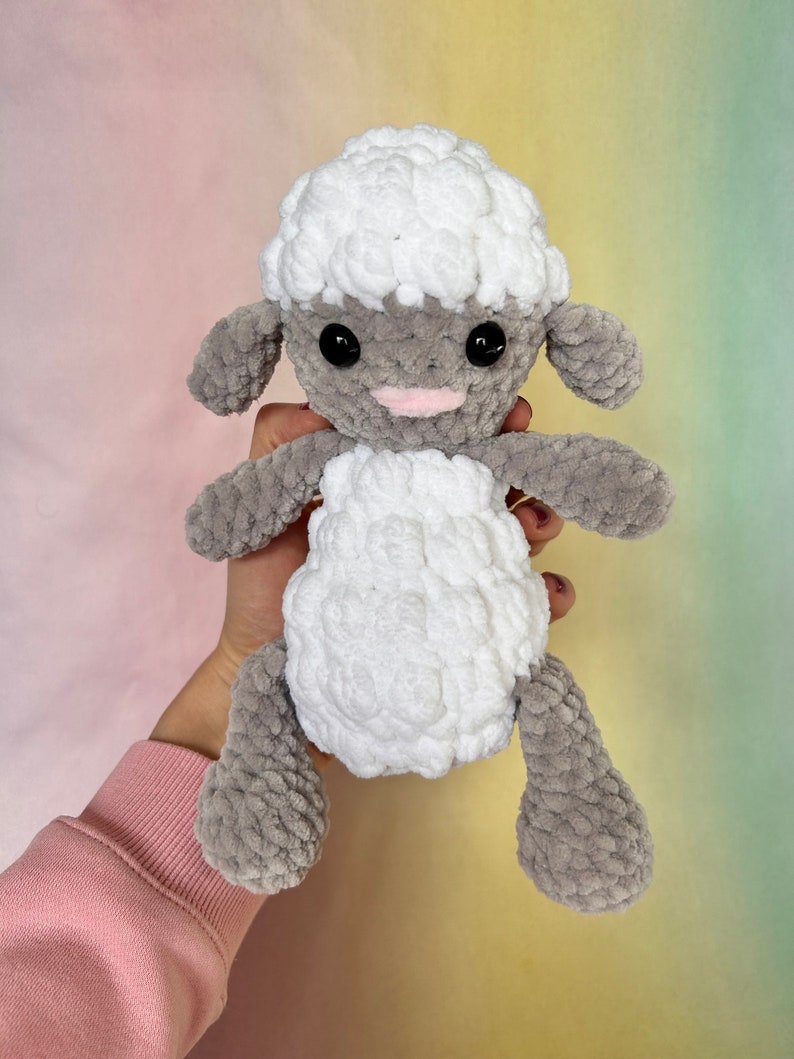 No sew crochet lamb pattern, farm crochet pattern, sheep crochet pattern, Easter lamb, crochet amigurumi pattern, image 8