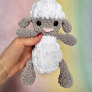 No sew crochet lamb pattern, farm crochet pattern, sheep crochet pattern, Easter lamb, crochet amigurumi pattern, image 2