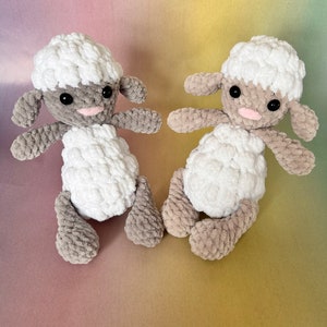 No sew crochet lamb pattern, farm crochet pattern, sheep crochet pattern, Easter lamb, crochet amigurumi pattern, image 6