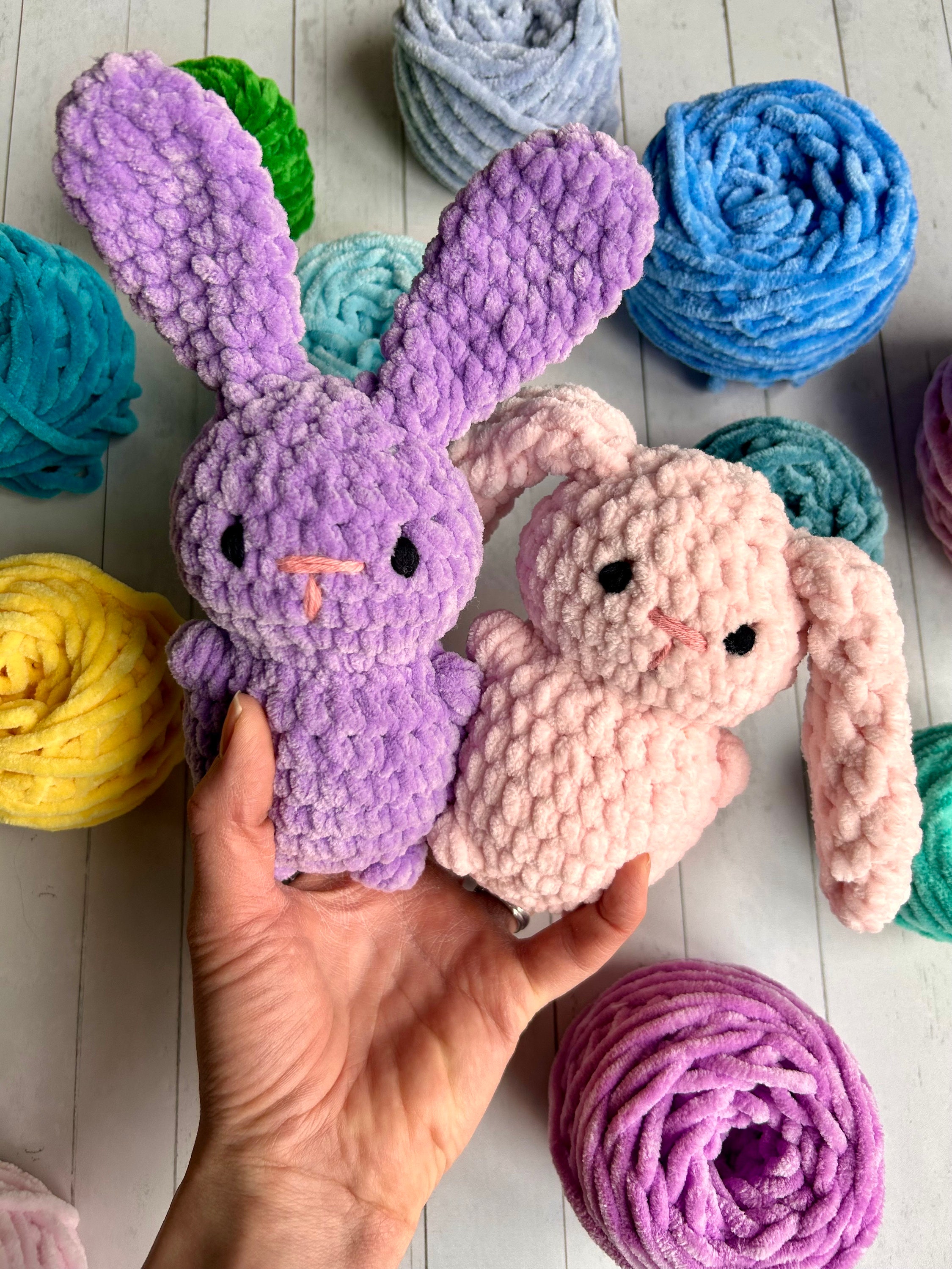 No Sew Crochet Bunny Pattern With Ear Modification, Beginner