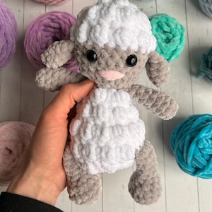 Schema agnello all'uncinetto senza cuciture, schema fattoria all'uncinetto, schema pecora all'uncinetto, agnello pasquale, schema amigurumi all'uncinetto,