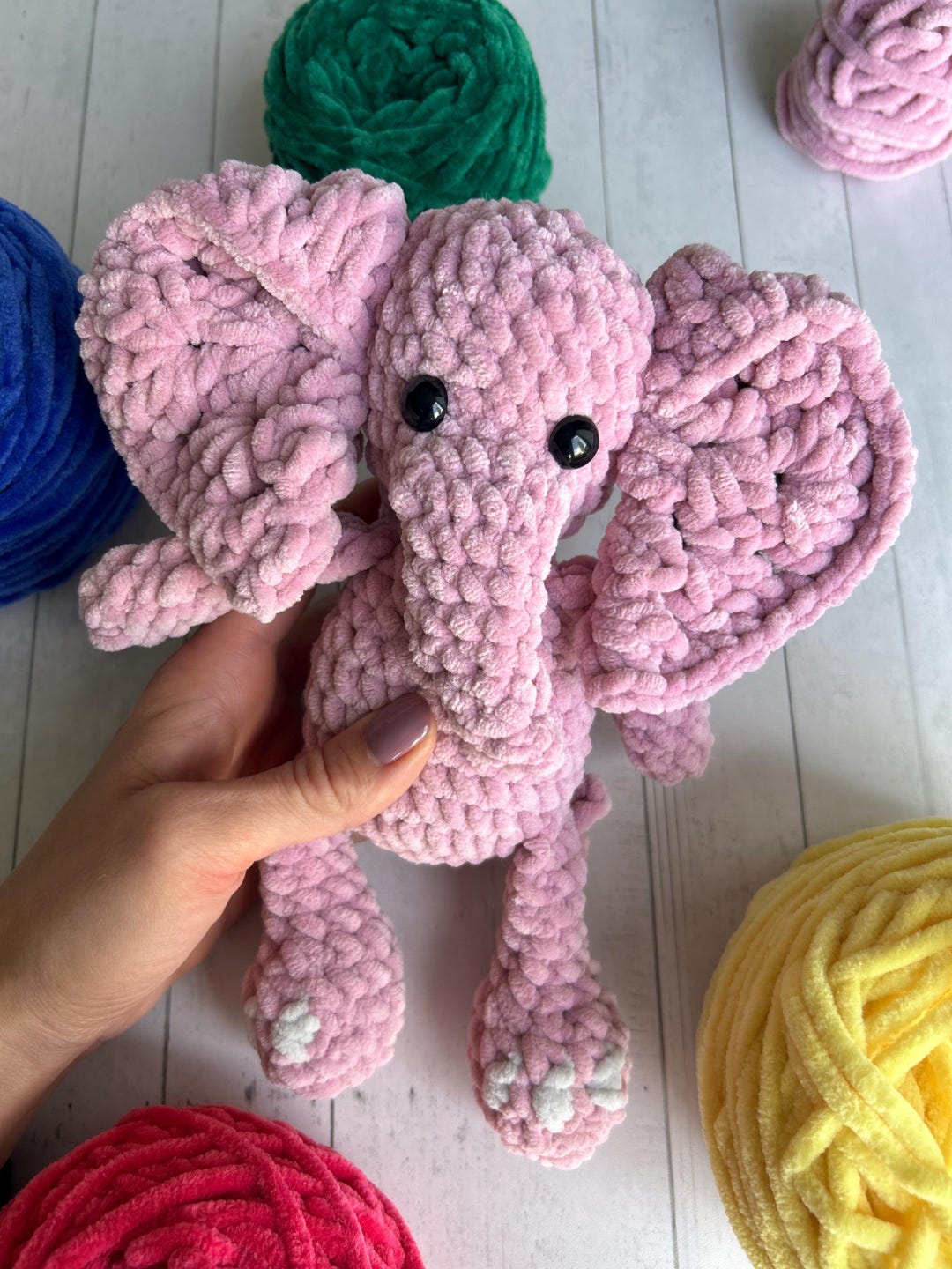 Crochet Elephant Pattern: Low Sew Plushie (PDF Pattern) - Etsy