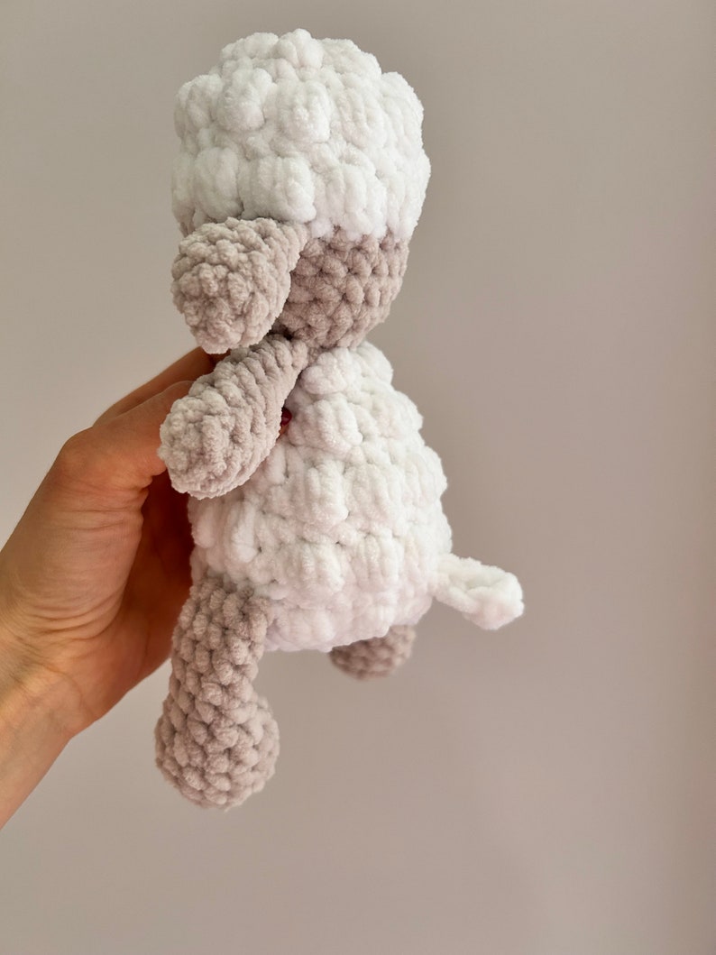 No sew crochet lamb pattern, farm crochet pattern, sheep crochet pattern, Easter lamb, crochet amigurumi pattern, image 7
