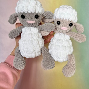 No sew crochet lamb pattern, farm crochet pattern, sheep crochet pattern, Easter lamb, crochet amigurumi pattern, image 4