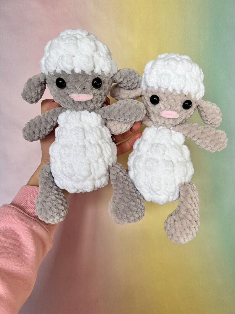 No sew crochet lamb pattern, farm crochet pattern, sheep crochet pattern, Easter lamb, crochet amigurumi pattern, image 4