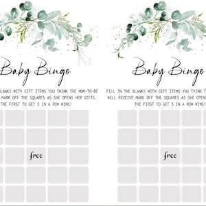 Baby shower eucalyptus style