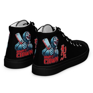 Men's Down with the clown, ICP High Top Canvas Shoes, Men's Urban Style Sneakers, Unique Father's Day Gift for Juggalo Dads
