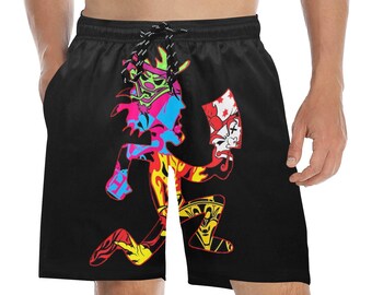 Men's Hatchet Man Mid-Length Beach Shorts ICP Insane Clown Posse Juggalo