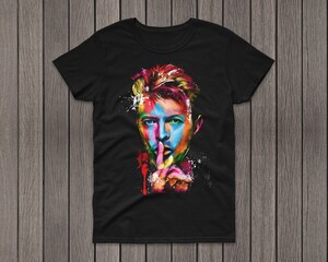 T-shirt David Bowie Young Americans Officiel - Noir, Coupe Unisexe, Impression Avant Et Dos