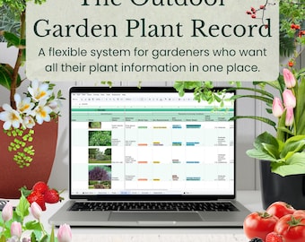 Outdoor Garden Plant Record – Fillable Plant Log for Perennials, Vegetables & Trees | Google Sheets