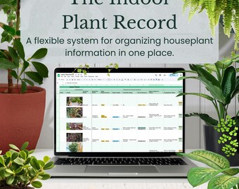 Indoor Plant Record – Fillable Houseplant Log | Google Sheets Template