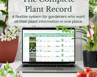 Complete Plant Record – Fillable Google Sheet Garden System | Digital Template