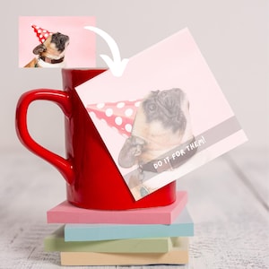 Personalized Pet Sticky Notes, Funny Custom Post It Notes, Dog Mom Gift, Cute Office Supplies, Motivational Notepad, Cat Lover, Horse Owner.