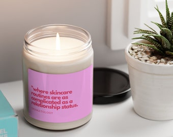 Dermatologist candle: Complex Skincare Saga Candle. Dermatologist gift, Skin health, Night time skincare routine, Scented Soy Candle, 9oz